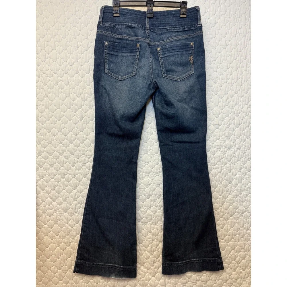 Jessica Simpson Womens Blue Wash Denim‎ Flare Jeans Button Fly SIze 30/10